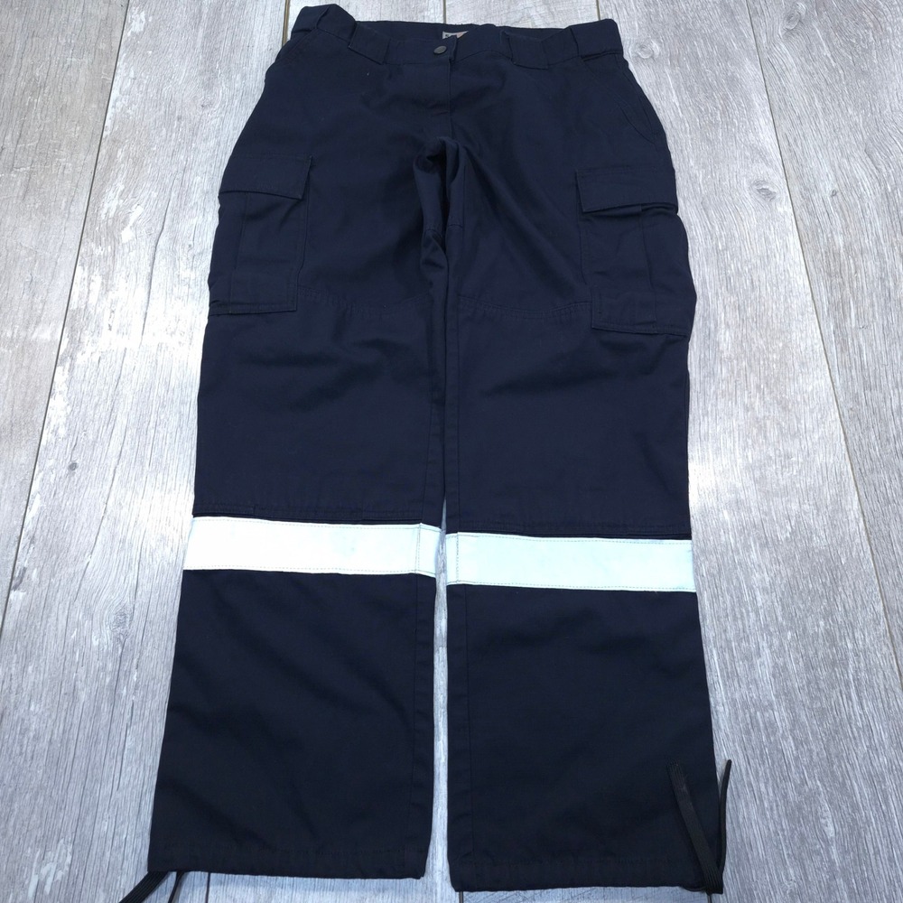 5.11 Tactical TDU Cargo Pants Women 12 Navy Blue Reflective Stripe Workwear